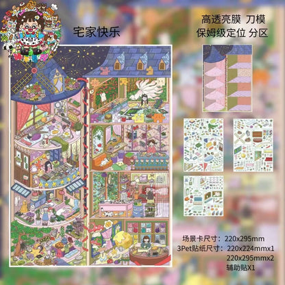 Vol. 6 Sleepless on Mist Island Fleeting Light Joy at Home Old Tree Backstreet - L - JoyJollyCrafts