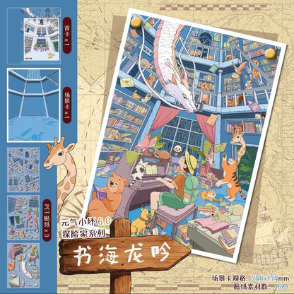 Vol. 6 Tree House Melody Orange Warm Diner Bear Hug Flower House Book Sea Dragon Chant - L - JoyJollyCrafts