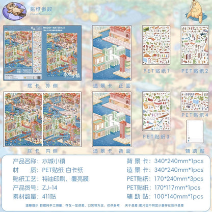 Vol. 6 Water Town Holiday Beach Water Town - XL - JoyJollyCrafts