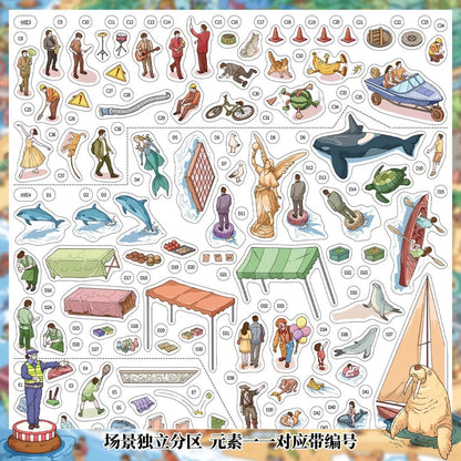 Vol. 6 Water Town Holiday Beach Water Town - XL - JoyJollyCrafts