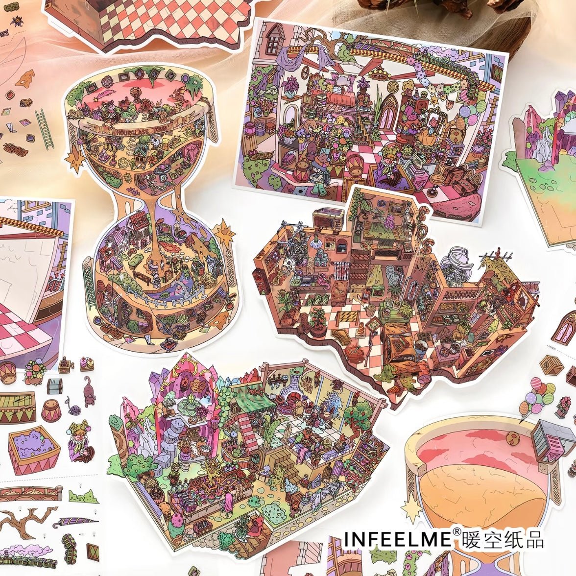 Vol. 61 Dungeon Trading Market Survivor Base Clown Shop Hourglass City - L - JoyJollyCrafts
