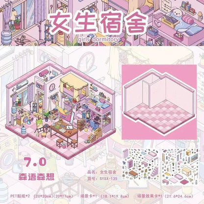 Vol. 7 Convenience Store Vegetable Stand After-School Snack Shop Bakery Corner Café Fruit Shop Four Seasons Flower Shop Breakfast Stall Girls’ Dorm - M - JoyJollyCrafts