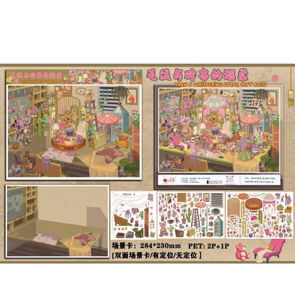 Vol. 7 Crimson Banquet The Warmth of Yarn and Patchwork Miss Rabbit's Cake Party - L - JoyJollyCrafts