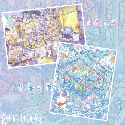 Vol. 7 Purple Book Isle Daydream Workshop Forest Style Nook Winter Cabin Sunny Window Cat Talk - L - JoyJollyCrafts