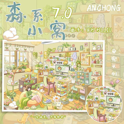 Vol. 7 Purple Book Isle Daydream Workshop Forest Style Nook Winter Cabin Sunny Window Cat Talk - L - JoyJollyCrafts