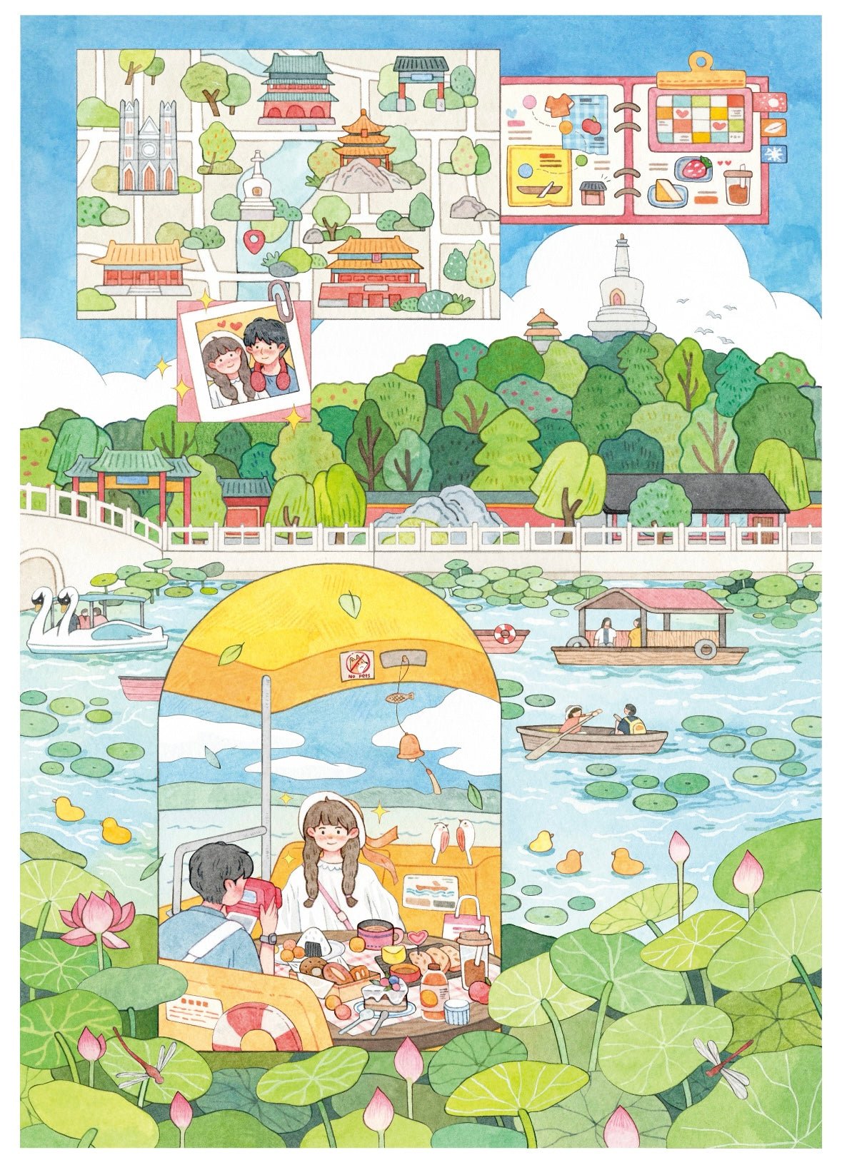 Vol. 8 Beijing Love Story - Summer Dog Paradise Memory Fragments - Me and Him - Qingdao Edition - L - JoyJollyCrafts