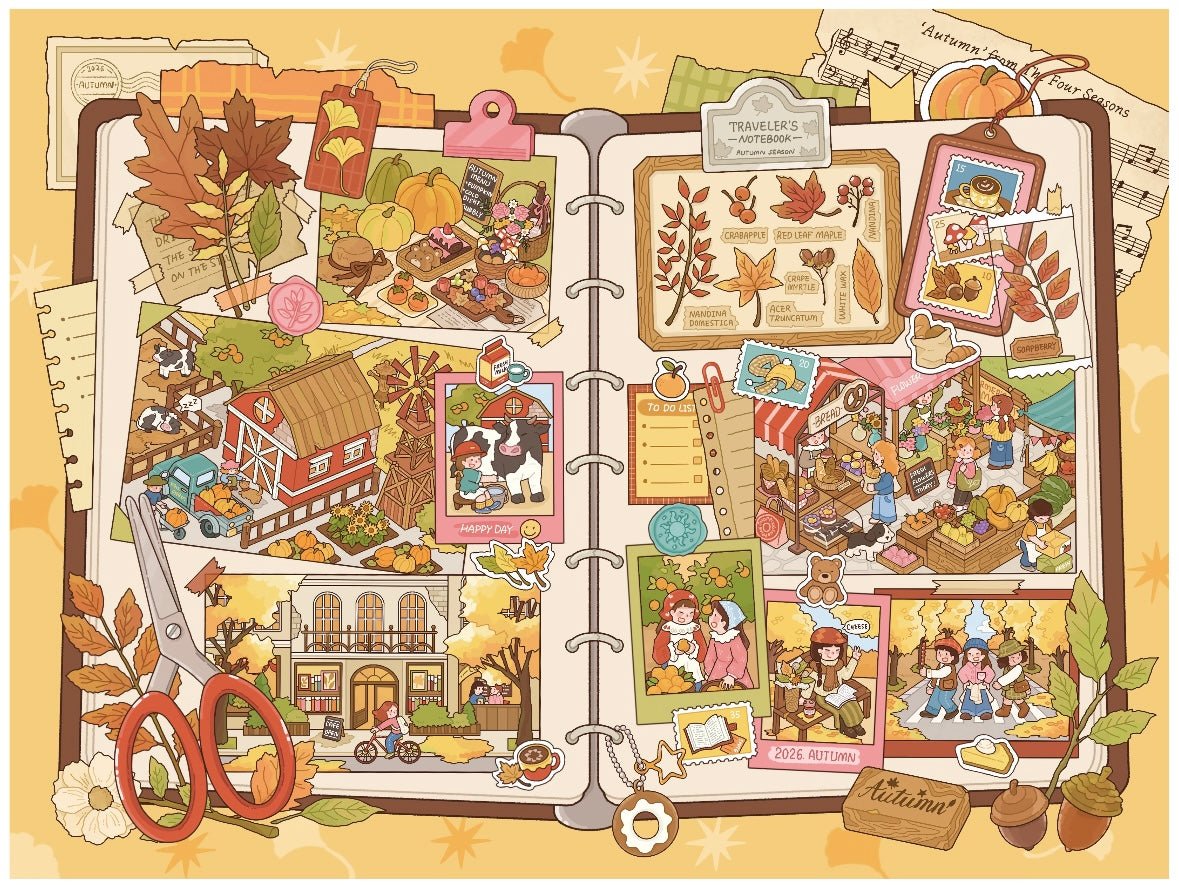 Vol. 9 Spring Daily Journal Autumn Daily Journal - L - JoyJollyCrafts