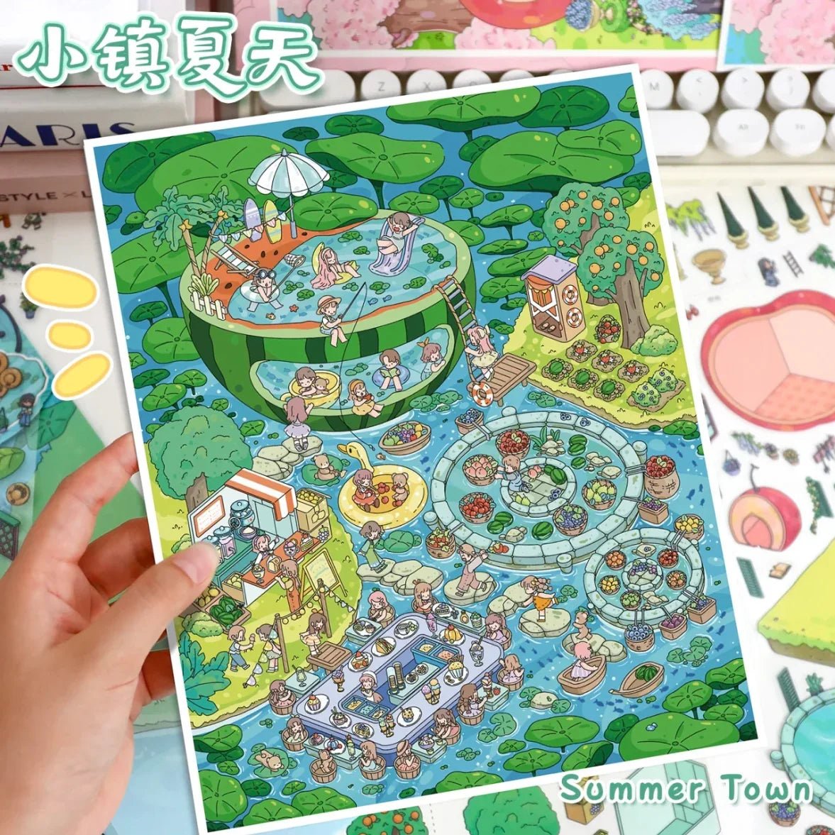 Vol. 91 Summer in Town Cherry Garden - L - JoyJollyCrafts