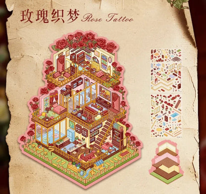 Vol. 94 Rose Dream Weaver Forest Cottage - L - JoyJollyCrafts