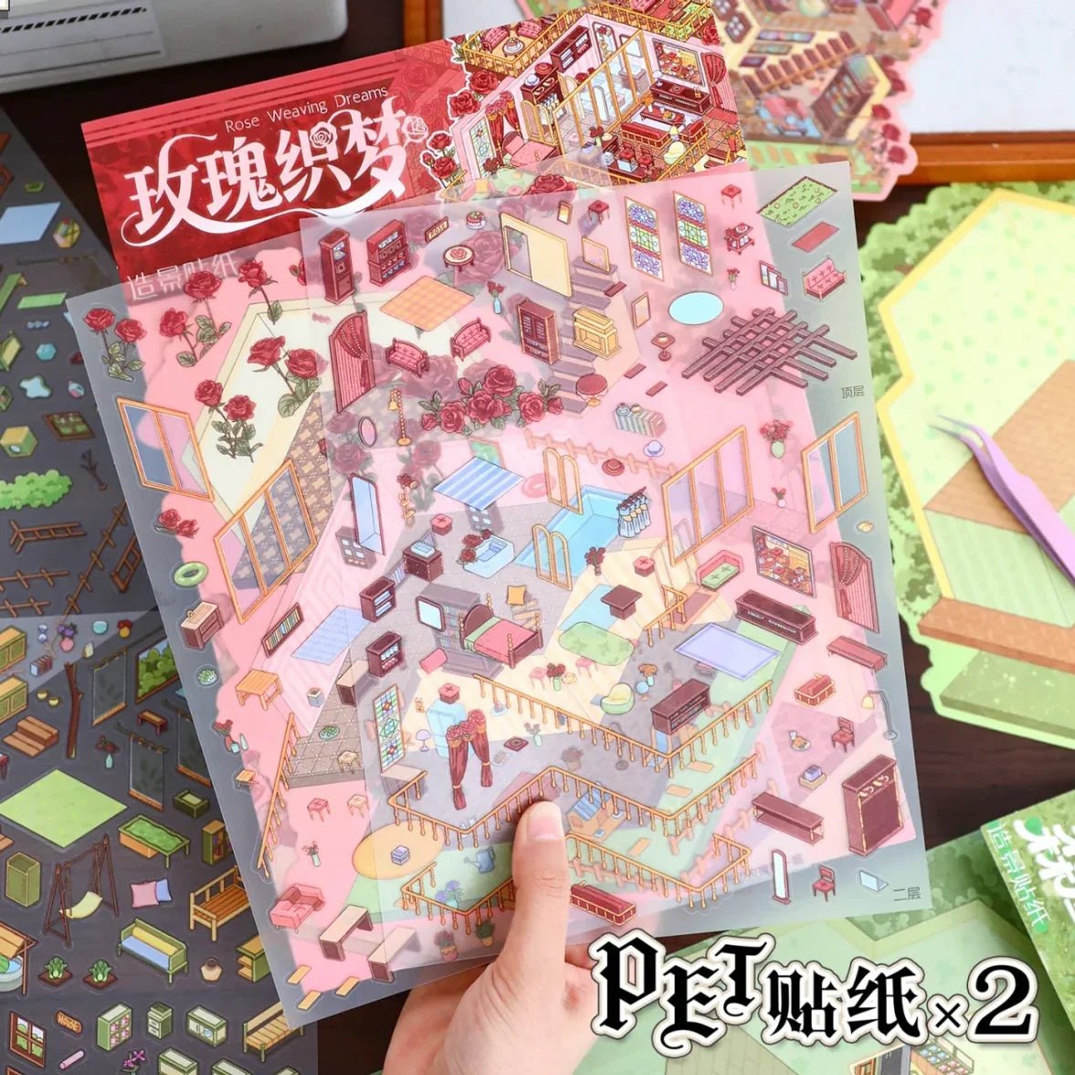 Vol. 94 Rose Dream Weaver Forest Cottage - L - JoyJollyCrafts