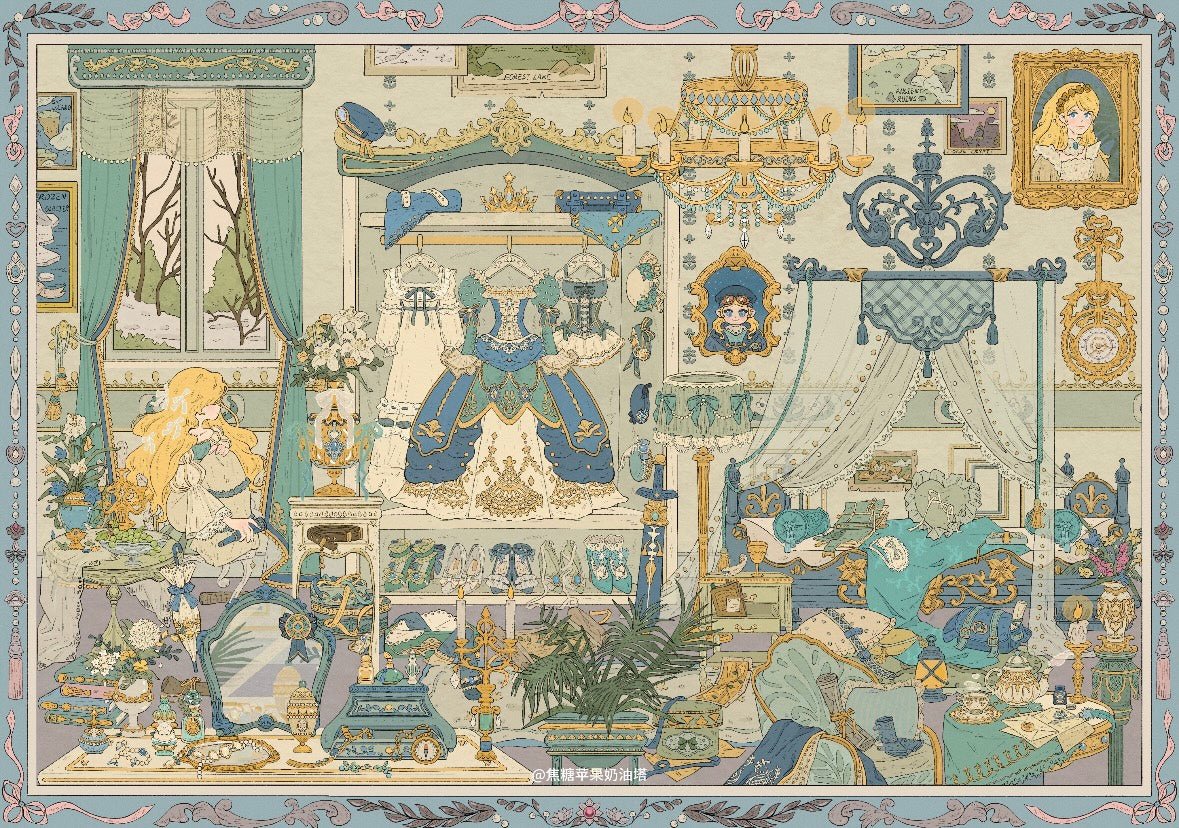WHITEEGGPLANT Vol. 19 Blue Golden Dream Prologue Moonlit Fairy Tea Party - L - JoyJollyCrafts