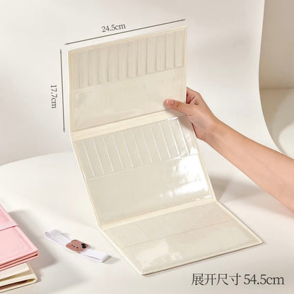 Wkaka 36-Slot Tweezer Storage Case Pink White - JoyJollyCrafts