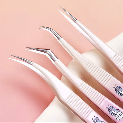 WuWeiQingHuan Washboard and tweezers Straight Curved Angled Tip Tweezers - JoyJollyCrafts