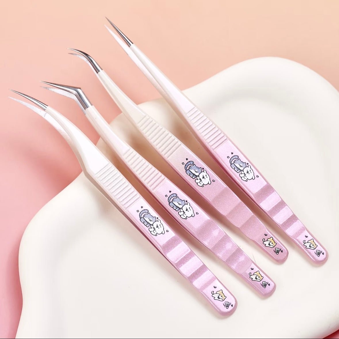 WuWeiQingHuan Washboard and tweezers Straight Curved Angled Tip Tweezers - JoyJollyCrafts