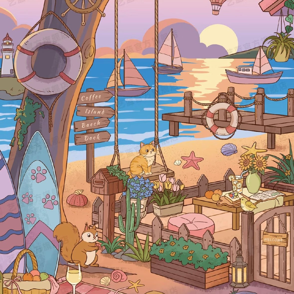 YiLan Vol. 205 Coastal Twilight / Awakening in the Woods - L - JoyJollyCrafts
