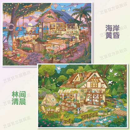 YiLan Vol. 205 Coastal Twilight / Awakening in the Woods - L - JoyJollyCrafts
