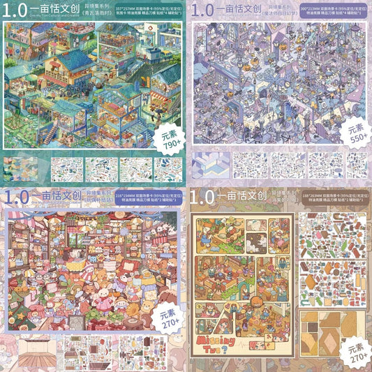YiMuian Vol. 1 When Rain Falls on the Blue-Grey Tiles / The Magician's Daydream - XL - JoyJollyCrafts