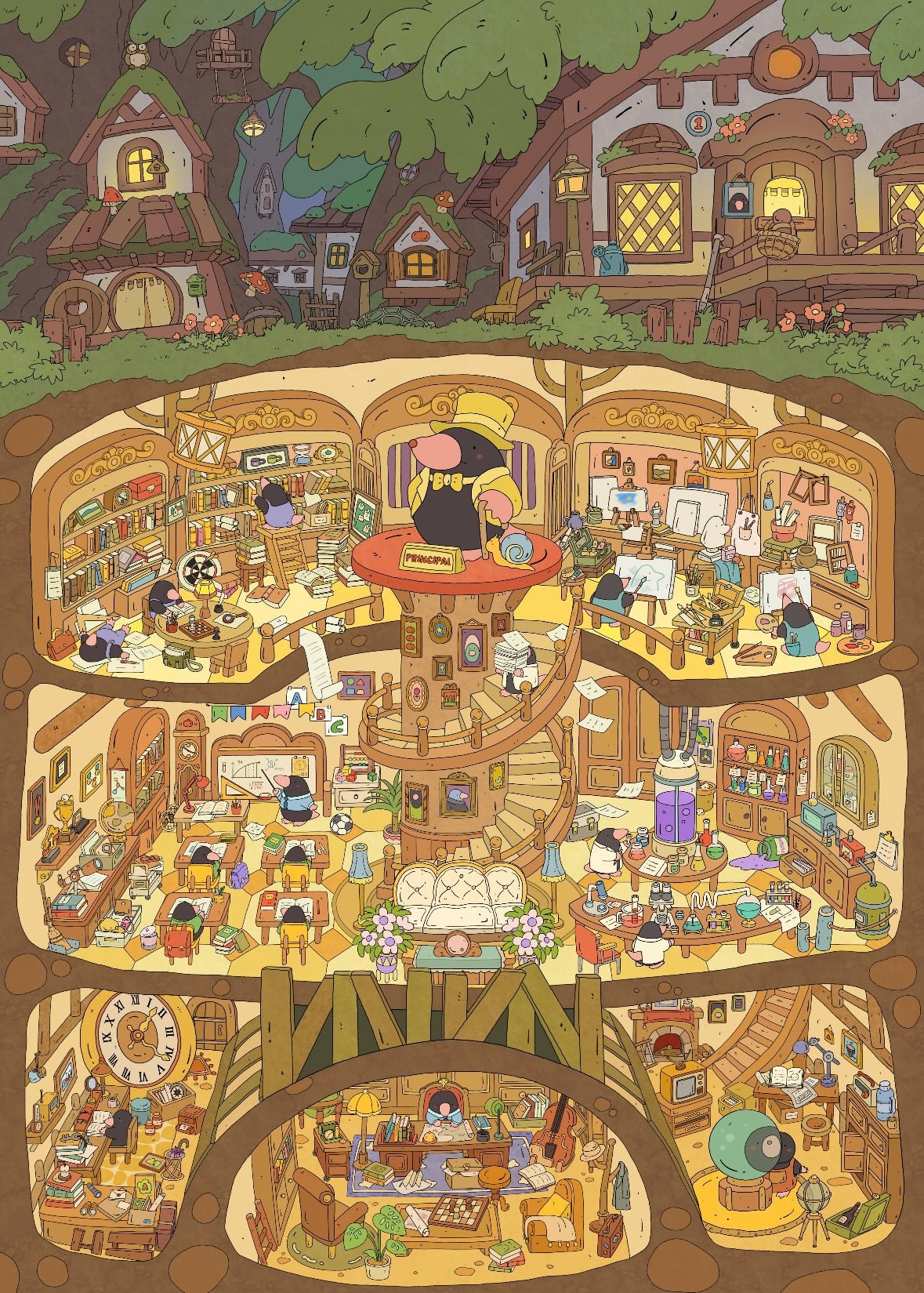 YIRAN Vol. 15 Green Field Theater - Vol. 15 Dreamy Hall Mole Academy Flower Nest Tree House - L - JoyJollyCrafts