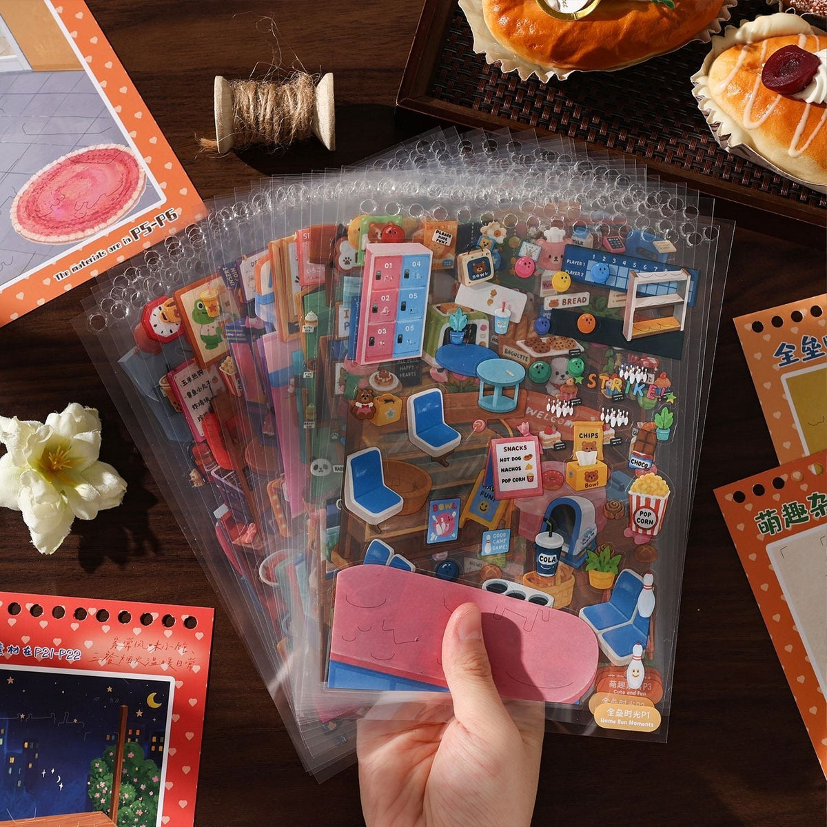 YueZhen Wonders of Curious Abodes Themed Decorative Sticker Book - M - JoyJollyCrafts