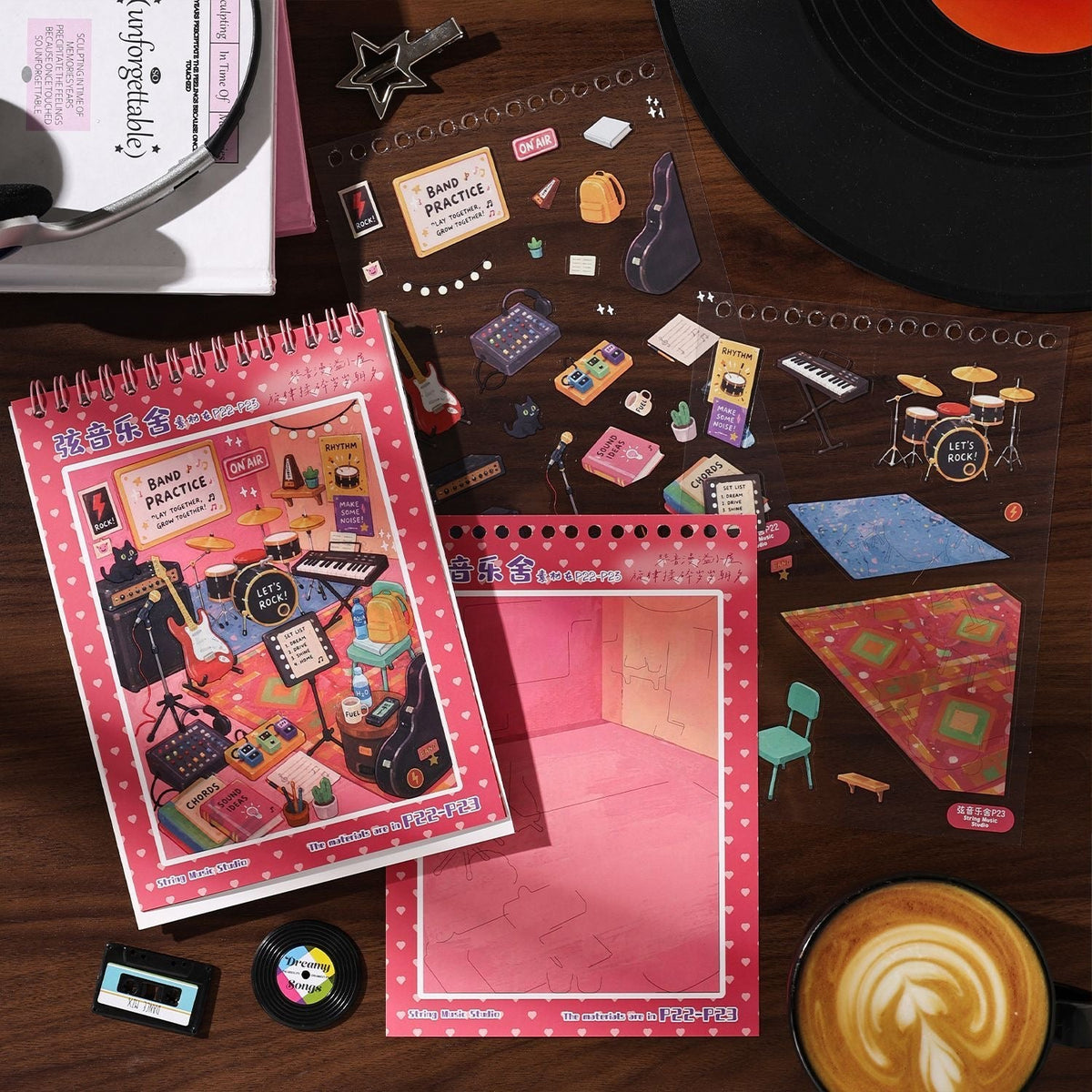 YueZhen Wonders of Curious Abodes Themed Decorative Sticker Book - M - JoyJollyCrafts
