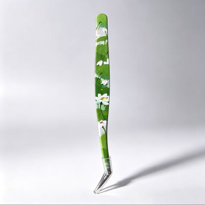 YUMAO Qinghe Yaji Tweezers Green Lotus Tweezers – Golden Feather / Green Bamboo Tweezers – Dolphin - JoyJollyCrafts
