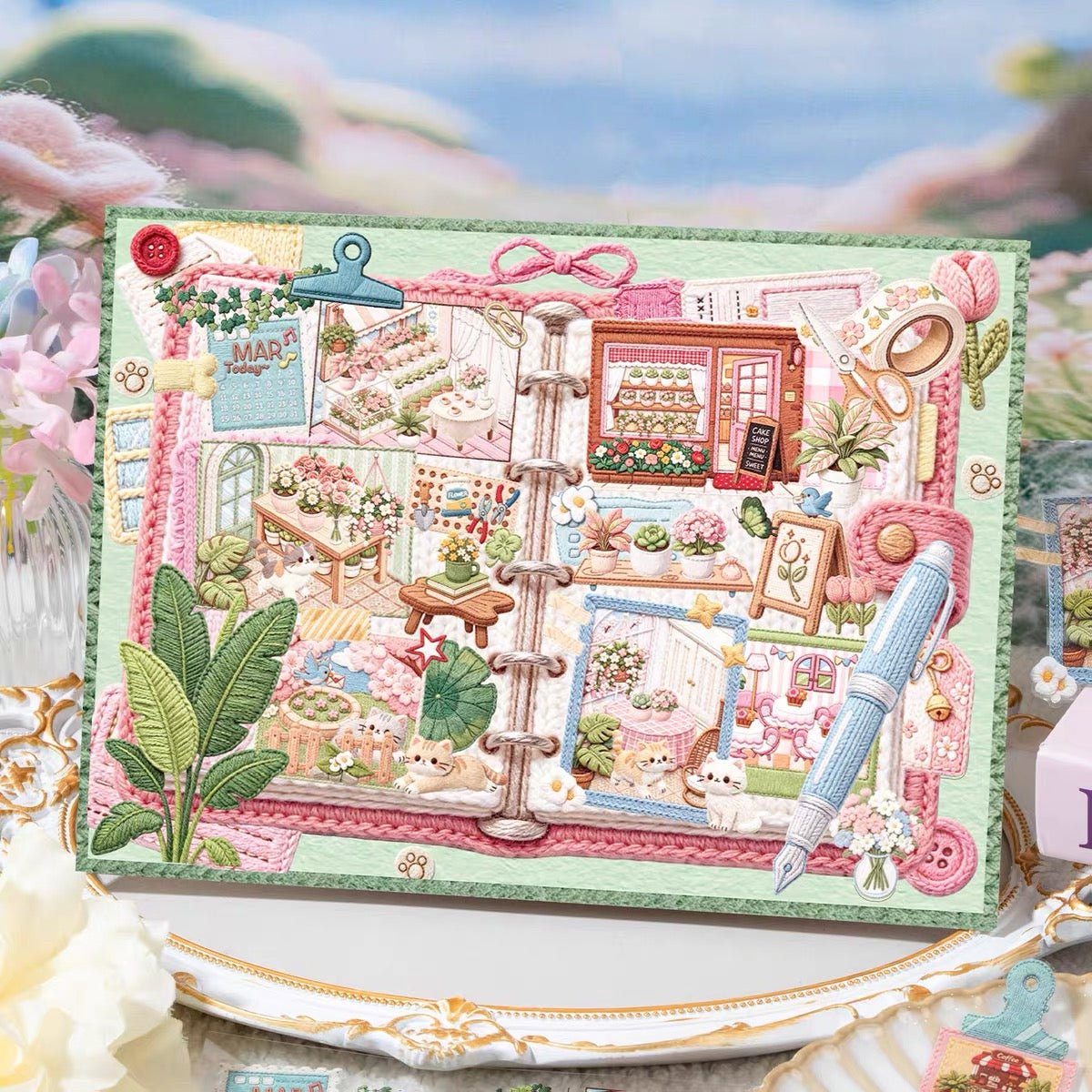 YUXIAN Vol. 4 Springtime Floral Garden / Coffee Diary - L - JoyJollyCrafts