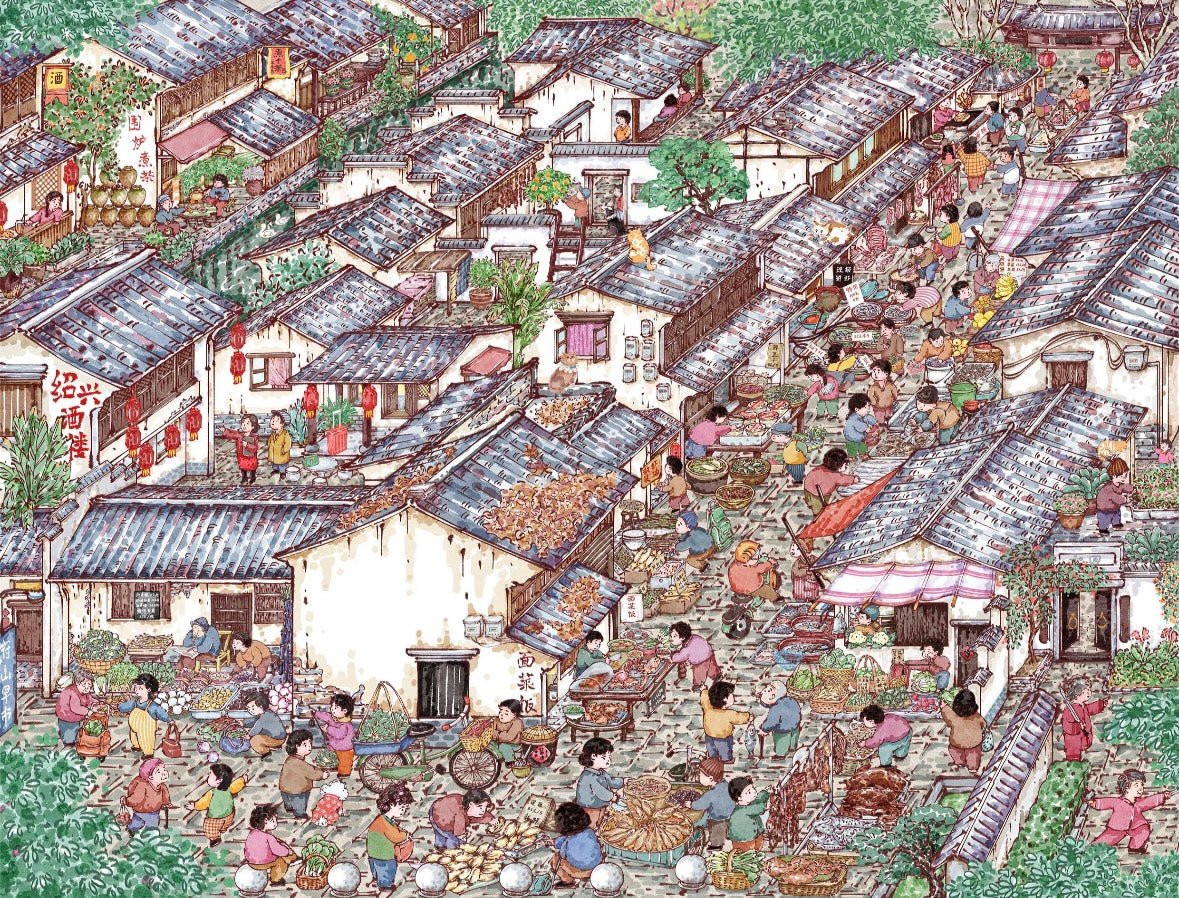 ZHIYI 3.0 Jiangnan Series Keqiao Ancient Town / Early Morning at Bazi Bridge - L - JoyJollyCrafts