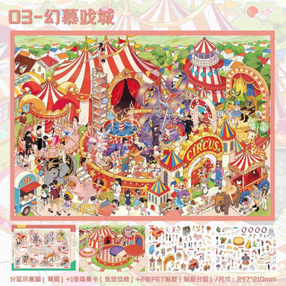 ZIYI 8.0 Collection of Strolling Through the Myriad Scenes 1 Book - L - JoyJollyCrafts
